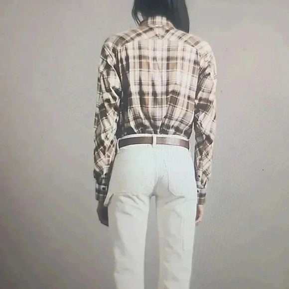 RAG & BONE JONAH PLAID SHIRT IN BROWN SIZE XS - Picture 2 of 5